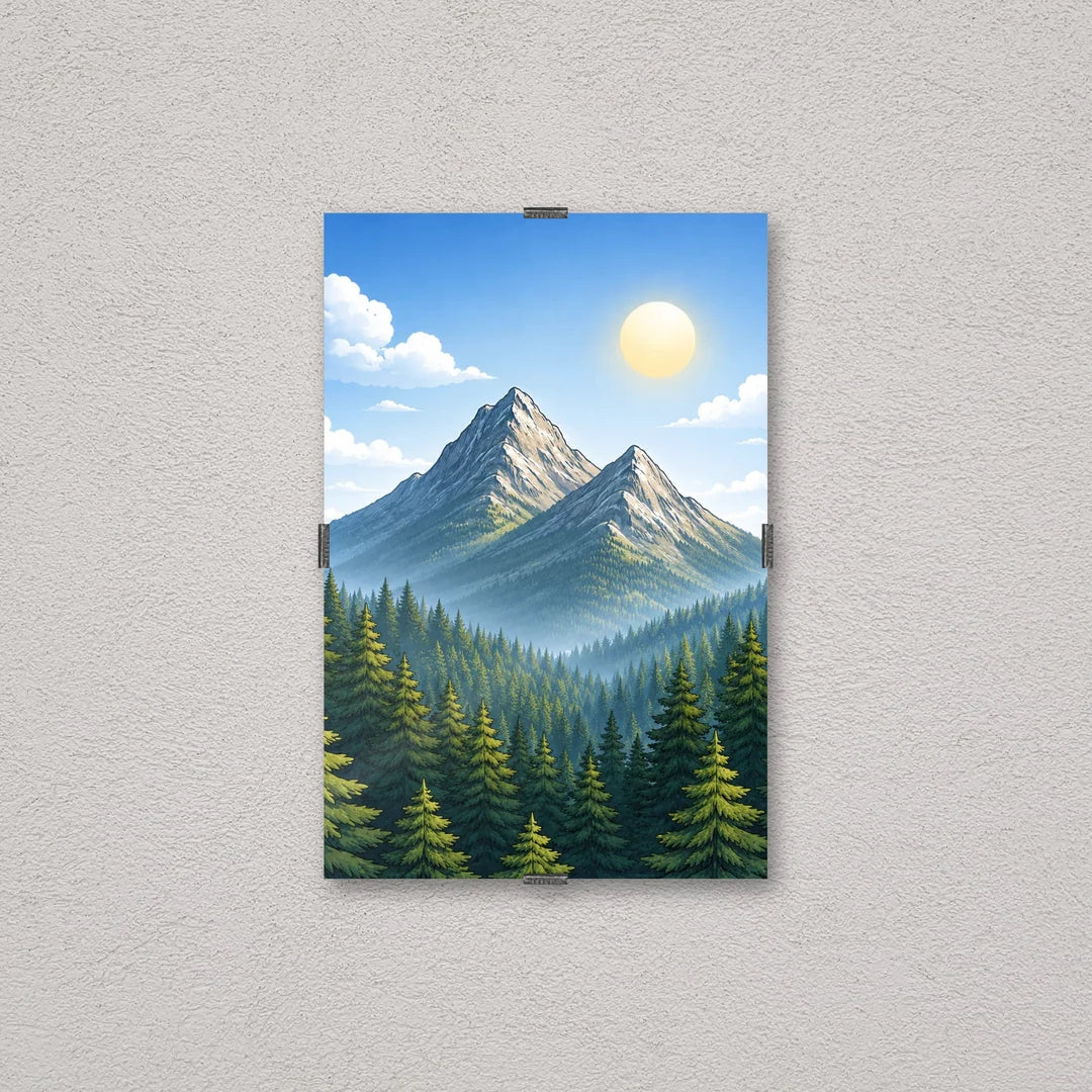 Il pannello solo vetro 10×15 cm a parete, con una fotografia di esempio: la stampa non e' inclusa nel kit