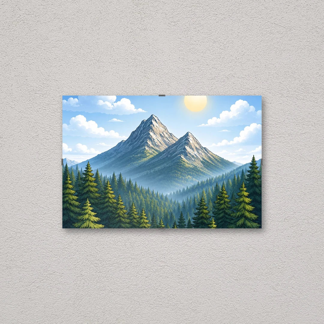 Il pannello solo vetro 20×30 cm a parete di traverso, con una fotografia di esempio: la stampa non è inclusa nel kit