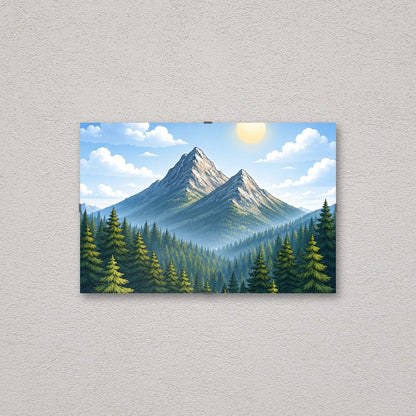 Il pannello solo vetro 20×30 cm a parete di traverso, con una fotografia di esempio: la stampa non è inclusa nel kit
