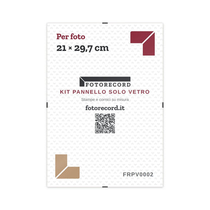 Kit Pannello Solo Vetro A4 21x29,7 cm — Fronte Crilex (plexiglass)