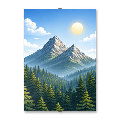 Il pannello solo vetro 21×30 cm con una fotografia di esempio: la stampa non e' inclusa nel kit