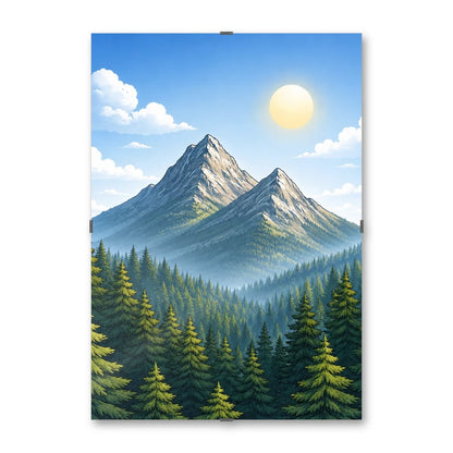 Il pannello solo vetro 21×30 cm con una fotografia di esempio: la stampa non e' inclusa nel kit