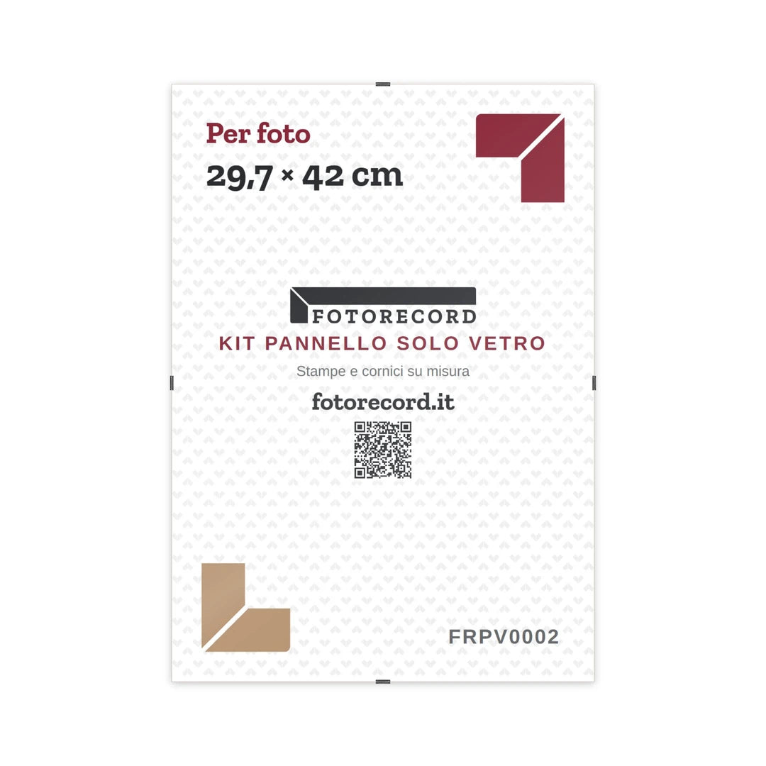 Kit Pannello Solo Vetro A3 29,7x42 cm — Fronte Crilex (plexiglass)