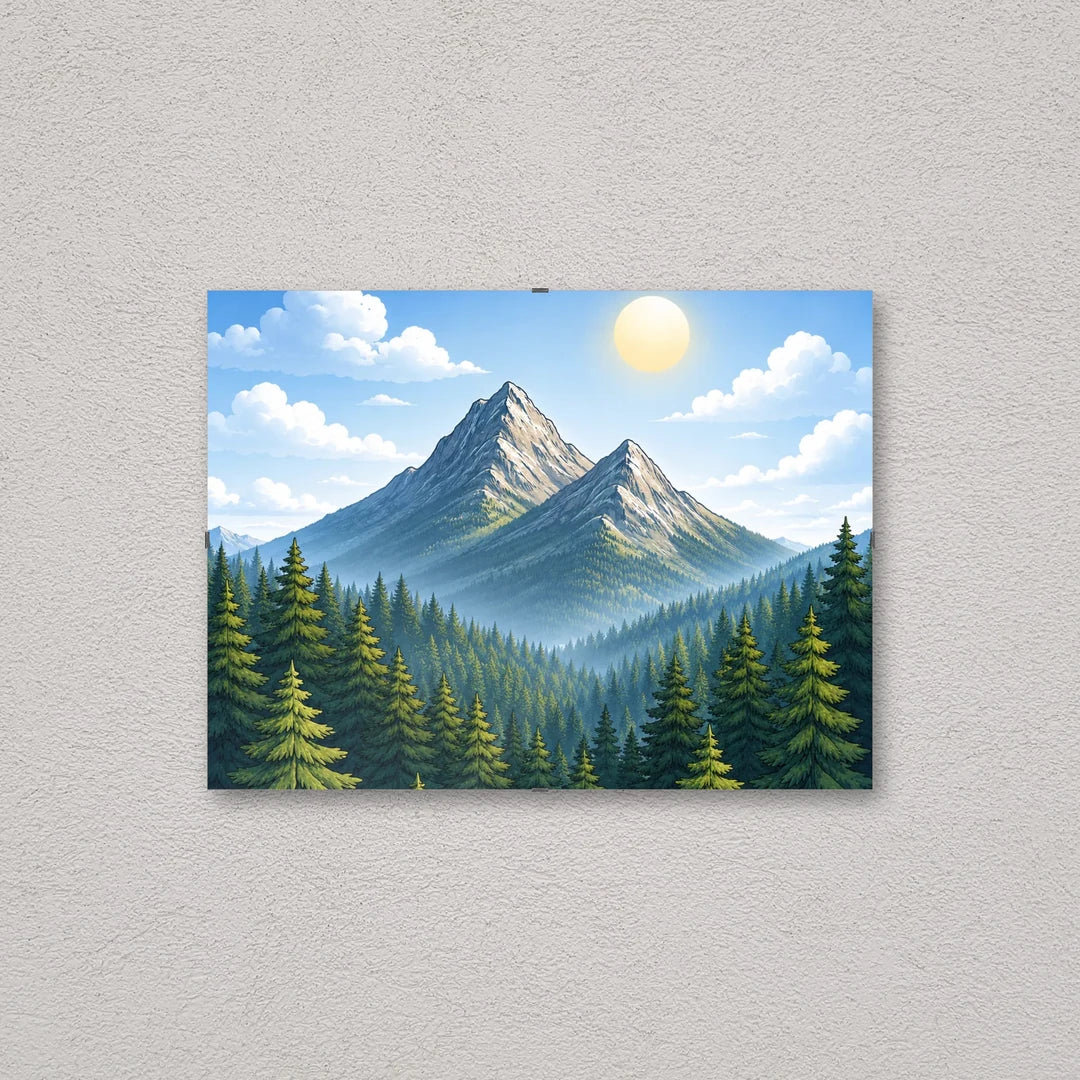 Il pannello solo vetro 30×40 cm a parete di traverso, con una fotografia di esempio: la stampa non è inclusa nel kit