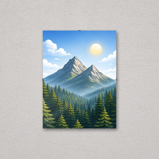 Il pannello solo vetro 30×40 cm a parete, con una fotografia di esempio: la stampa non e' inclusa nel kit