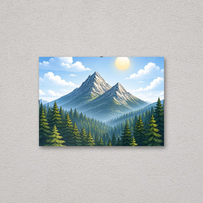 Il pannello solo vetro 30×42 cm a parete di traverso, con una fotografia di esempio: la stampa non è inclusa nel kit