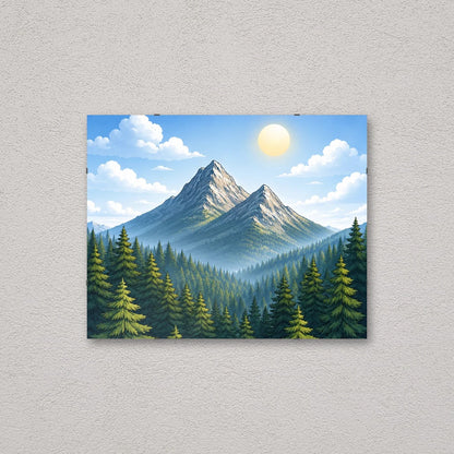 Il pannello solo vetro 40×50 cm a parete di traverso, con una fotografia di esempio: la stampa non è inclusa nel kit