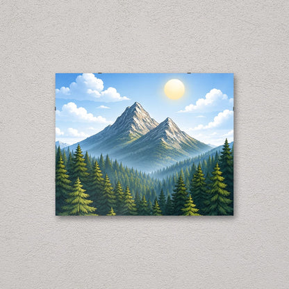 Il pannello solo vetro 40×50 cm a parete di traverso, con una fotografia di esempio: la stampa non è inclusa nel kit