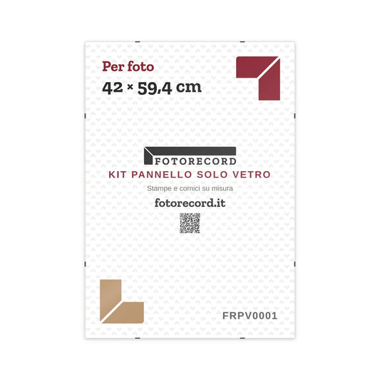 Kit Pannello Solo Vetro A2 42x59,4 cm — Fronte Vetro normale