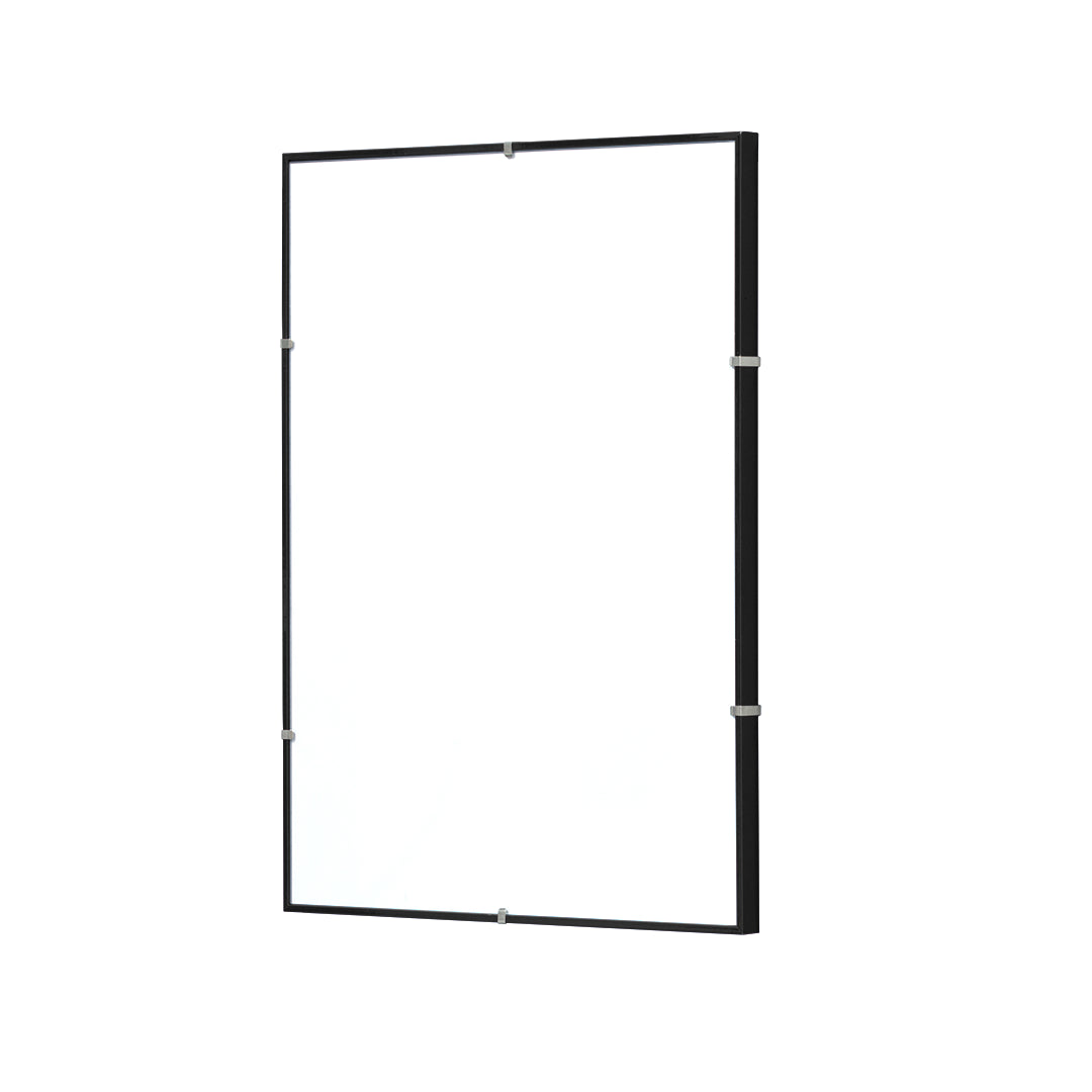 Montatura a giorno in legno nero, profilo minimale